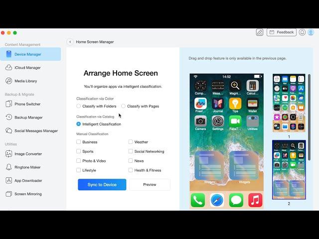 AnyTrans: How to Organize iPhone/iPad/iPod touch Home Screen on Computer?