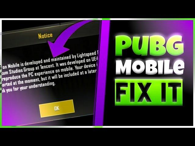 PUBG Mobile | How to Fix Device Not Supported 100% Working | PUBG Mobile English Beta !