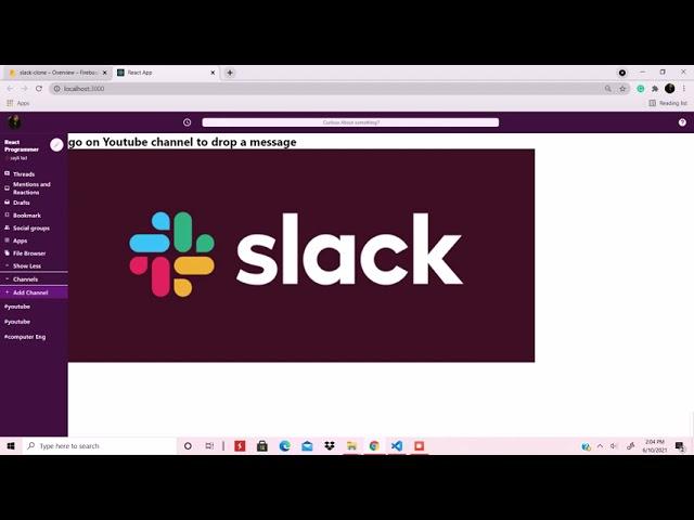 A slack-clone with Reactjs, Redux and CSS grid