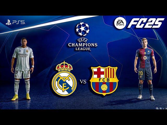 FC 25 - Real Madrid vs Barcelona Ft. Yamal, Mbappe, | UEFA Champions League Final | PS5™ [4K60]