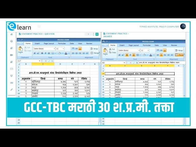 GCC-TBC MAR 30 Statement, Pragati Computer Typing Dharashiv