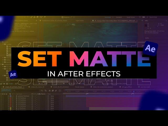 After Effect Tutorial | The Use of Set Matte Effect As A Mask