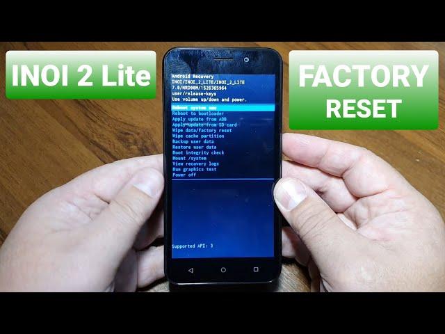 INOI 2 LITE factory reset / сброс до заводских настроек