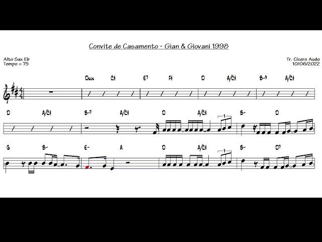 Convite de Casamento - Gian & Giovani 1998 (Alto Sax Eb) [Sheet music]