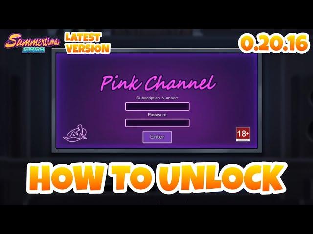 How to unlock the Pink Channel - Summertime Saga 0.20.16 (Latest Version)