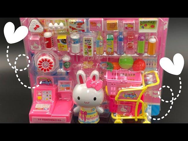 9 Minutes Satisfying with Unboxing Cute Pink Rabbit Convenience Store ASMR (no music)