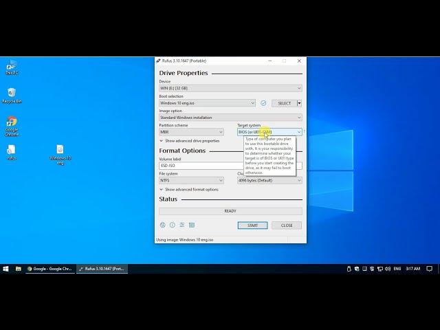 How to create a bootable USB drive with RUFUS - MBR - Legacy BIOS - Old Laptops