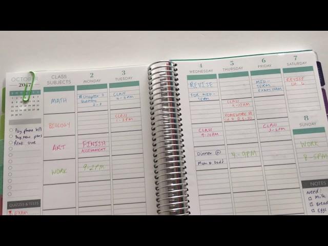 How to color code your planner for school or college using pens