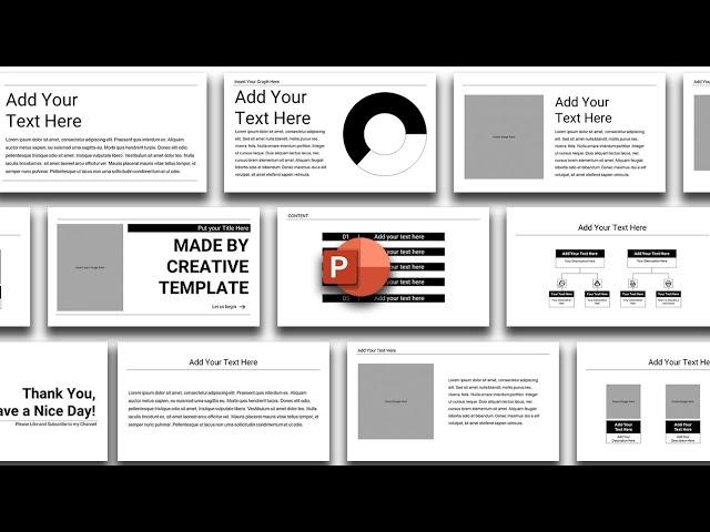 Minimalist Black and White PowerPoint Template  | Animated Slide | FREE TEMPLATE | 02