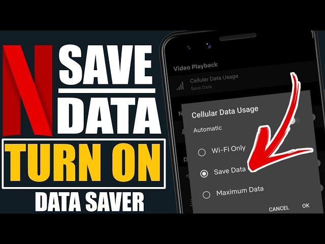 Netflix Turn On Data Saver - Save Your Data On Netflix | Netflix Save Data 