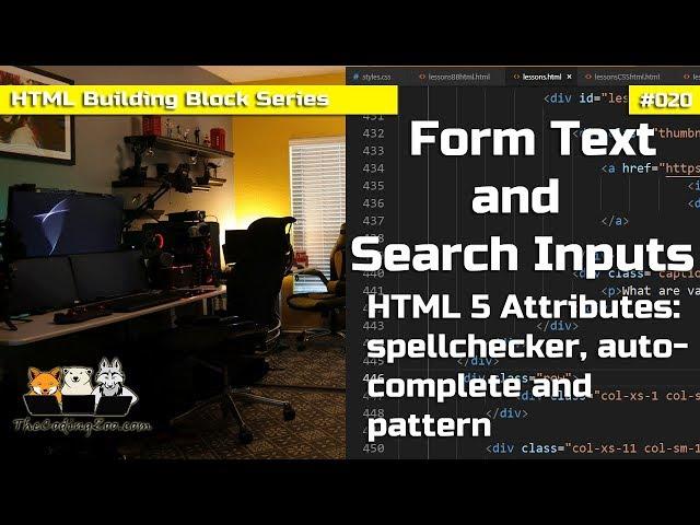 HTML Forms - Input Text Element, Search Element - HTML Building Blocks Lesson 20