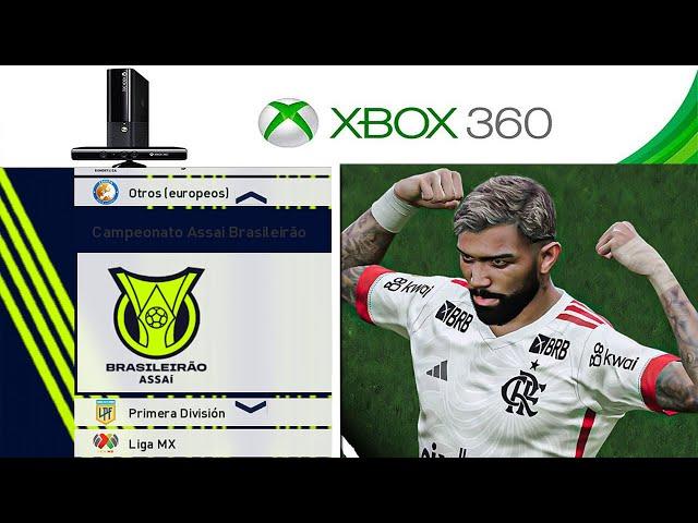  O NOVO PES 2024 no XBOX 360 Atualização JUNHO - NOVO BRASILEIRÃO SÉRIE A 2024 JÁ COM NOVOS ELENCOS