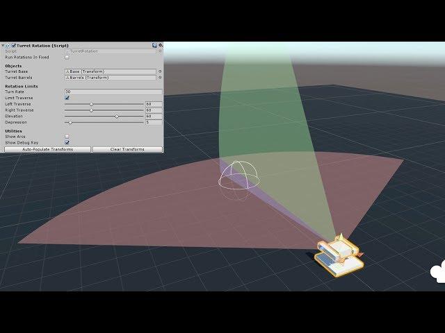 Unity3D: Gun Turret Rotation (Download in Description)