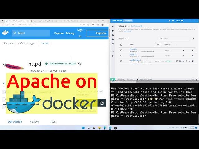 How to install Apache web server in a Docker container