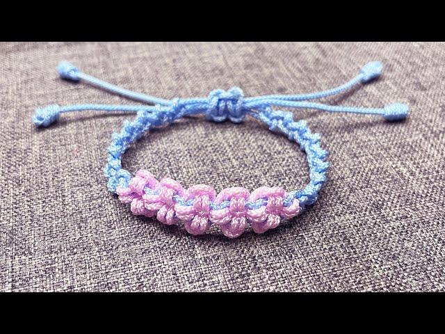 Daisy Chain Bracelet Tutorial | Simple Friendship Bracelet DIY | Making Bracelet with Paracord