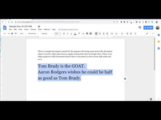 A Quick Tip About Changing Google Docs Font Sizes