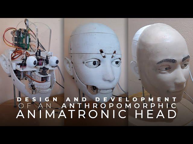 Design and development of an ANTHROPOMORPHIC ANIMATRONIC HEAD. #humanoidrobot #cet #robotics