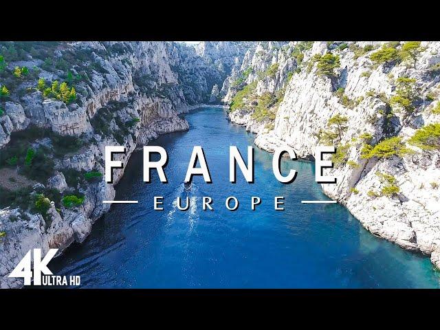 FLYING OVER FRANCE (4K UHD) - Relaxing Music Along With Beautiful Nature Videos - 4K Video HD