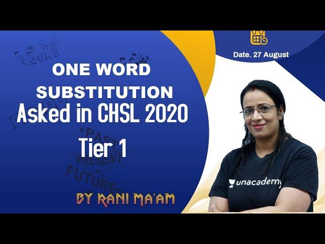 One Word Substitution asked in SSC CHSL 2020 | Previous Year Questions | Rani Ma'am