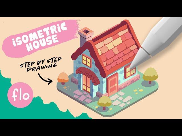 You Can Draw This Isometric House in PROCREATE - Step by Step Procreate Tutorial