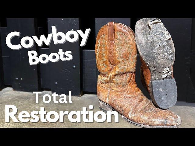 Lucchese Cowboy Boots Restoration | Total Shoe Makeover