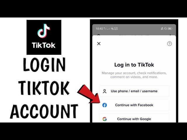 How to Login in Tiktok Account Using your Facebook Account