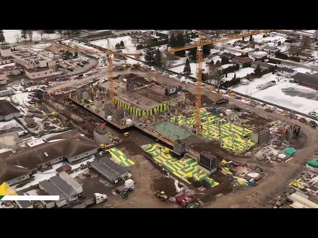 Monthly progress drone video, Mills Memorial Hospital Replacement Project, Terrace