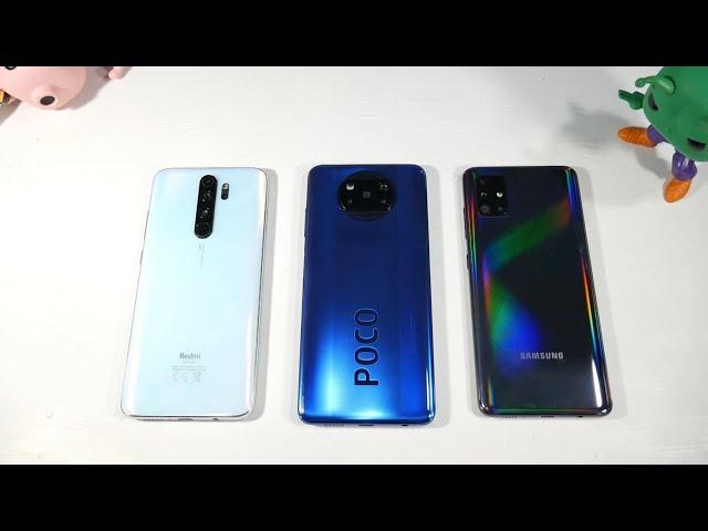 Xiaomi Poco X3 NFC VS Xiaomi Redmi Note 8 Pro VS Samsung Galaxy A51 Full Speed & Speaker Test!