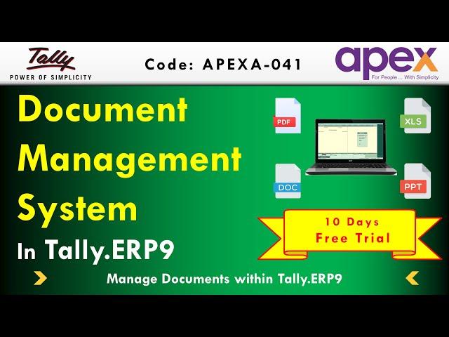 Document Management System In Tally | By Apex Tally Solutions.