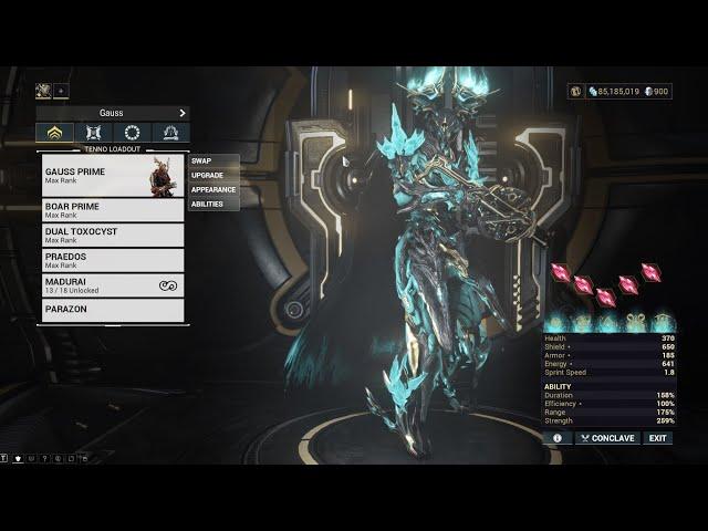 Warframe Maximum Investment - Gauss Prime