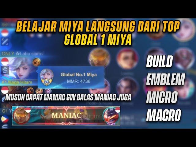 TUTORIAL MIYA LENGKAP BESERTA BUILD, EMBLEM, MICRO DAN MACRO! USER MIYA WAJIB NONTON INI! - MLBB