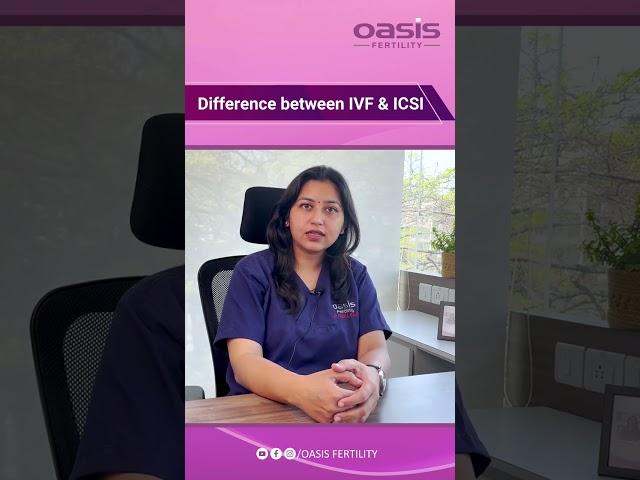 Difference Between IVF & ICSI || Dr.Prinka #oasisfertility #fertilitytreatment #ivf #ytshorts