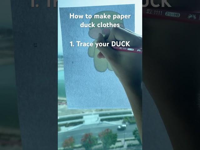 How to make Paper Duck clothes #paperduck #shorts