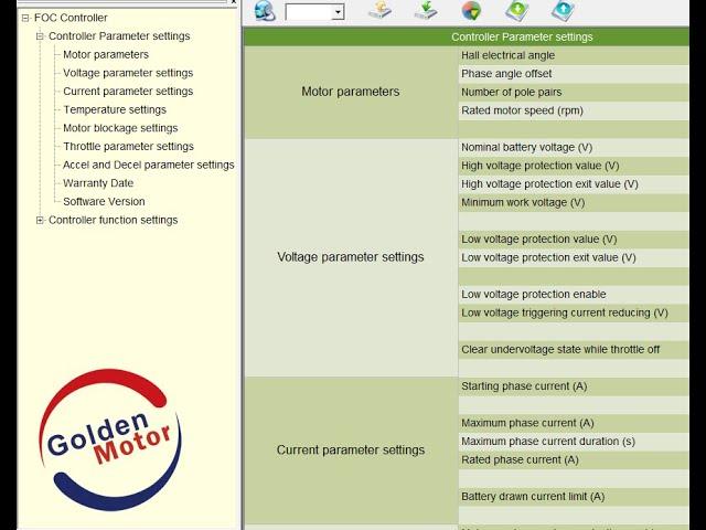 Golden Motor Vector - Setting the controller Voltage Golden Motor Canada