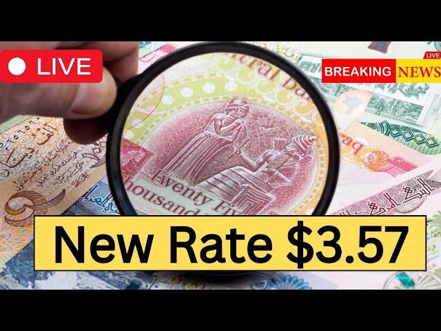 Iraqi Dinar New Rate $3.57 Iraqi Dinar Exchange Rate 