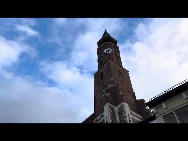 Straubing - Basilika St. Jakob Vollgeläut zum Hochfesteinläuten zu Weihnachten 2024