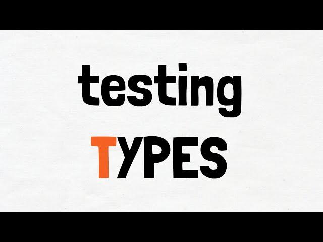 What Software testing types do you know?