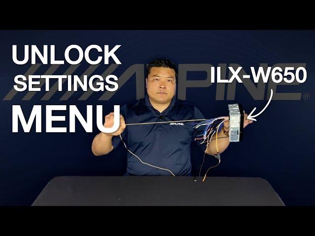 How to Unlock the Settings Menu on your Alpine iLX-W650