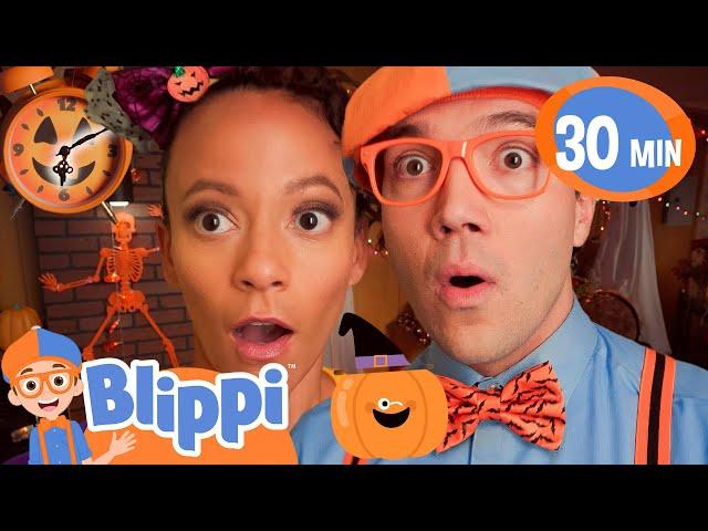 Blippi & Meekah’s Spooky Trick or Treat Adventure  | Blippi | Moonbug Kids Learning Corner