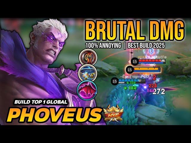 PHOVEUS BEST BUILD 2025 | BUILD TOP 1 GLOBAL PHOVEUS GAMEPLAY | MOBILE LEGENDS