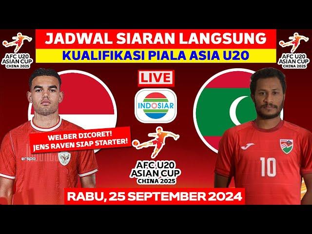 Jadwal Kualifikasi Piala Asia U20 - Indonesia vs Maladewa - Jadwal Timnas Indonesia Live Indosiar