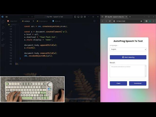 ASMR Programming - Voice To Text in JavaScript - No Talking