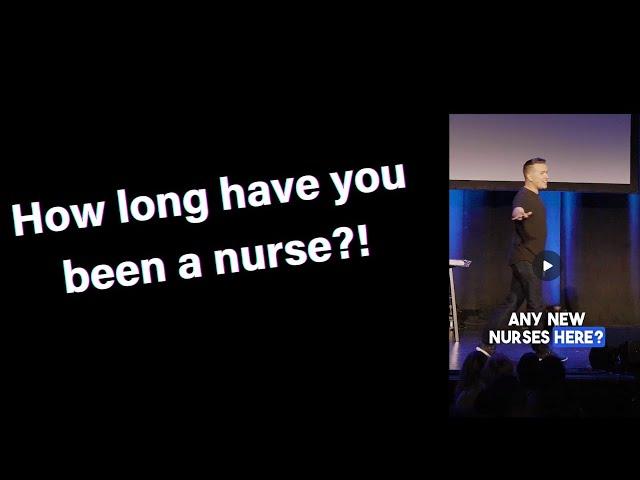 How long have you been a nurse?!? From Nurse Blake's Comedy Show.