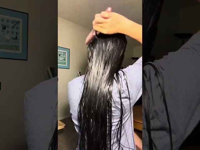 Brushing my wet hair