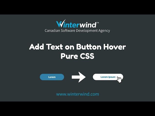 Insert Text to a Button on Hover with CSS