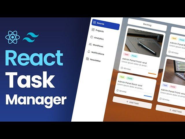 React Kanban Board | React and Tailwind Css Task Management App