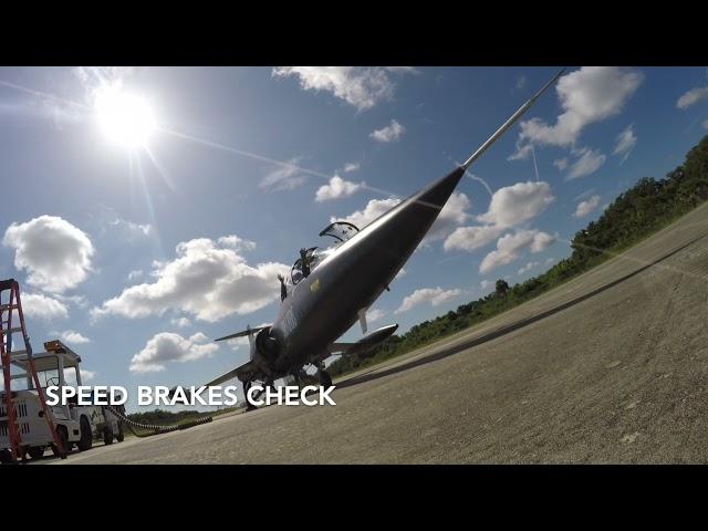 Lockheed F-104 Starfighter full maintenance flight, Black Beauty, with audio TF-104G/M