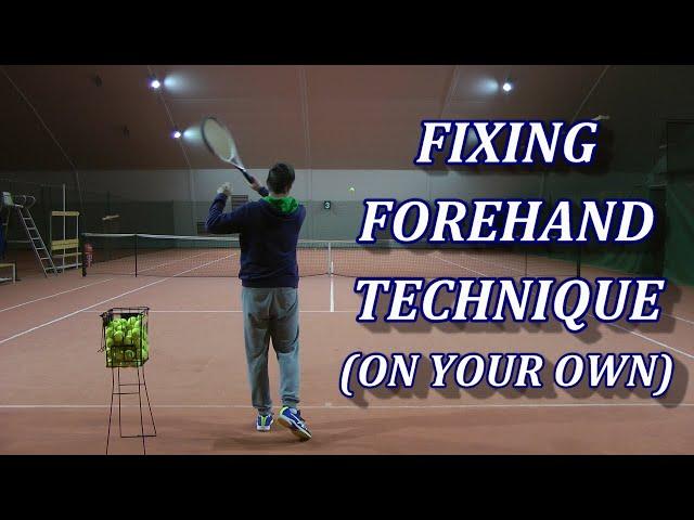 7 Tips For Fixing A Tennis Forehand On Your Own (With A Ball Hopper)