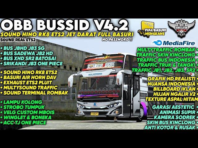 TERBARU  OBB BUSSID V4.2 SOUND HINO RK8 ETS2 JET DARAT FULL BASURI | Grafik Hd Ets2 | Bussid