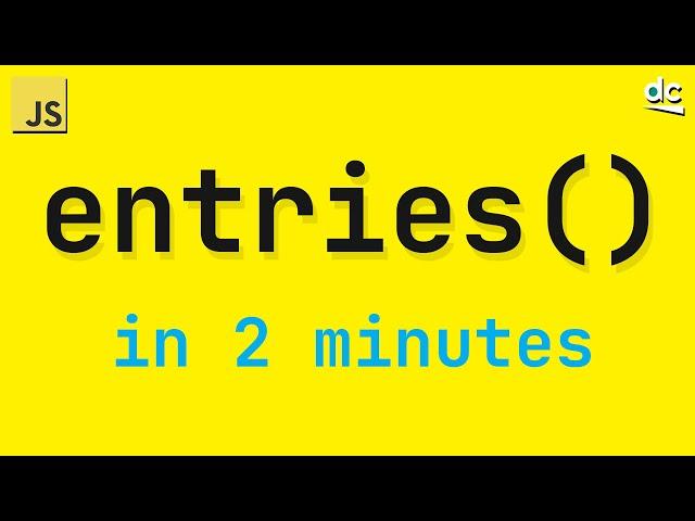 How To Convert Objects Into Arrays - JavaScript Object Entries (In 2 Mins)